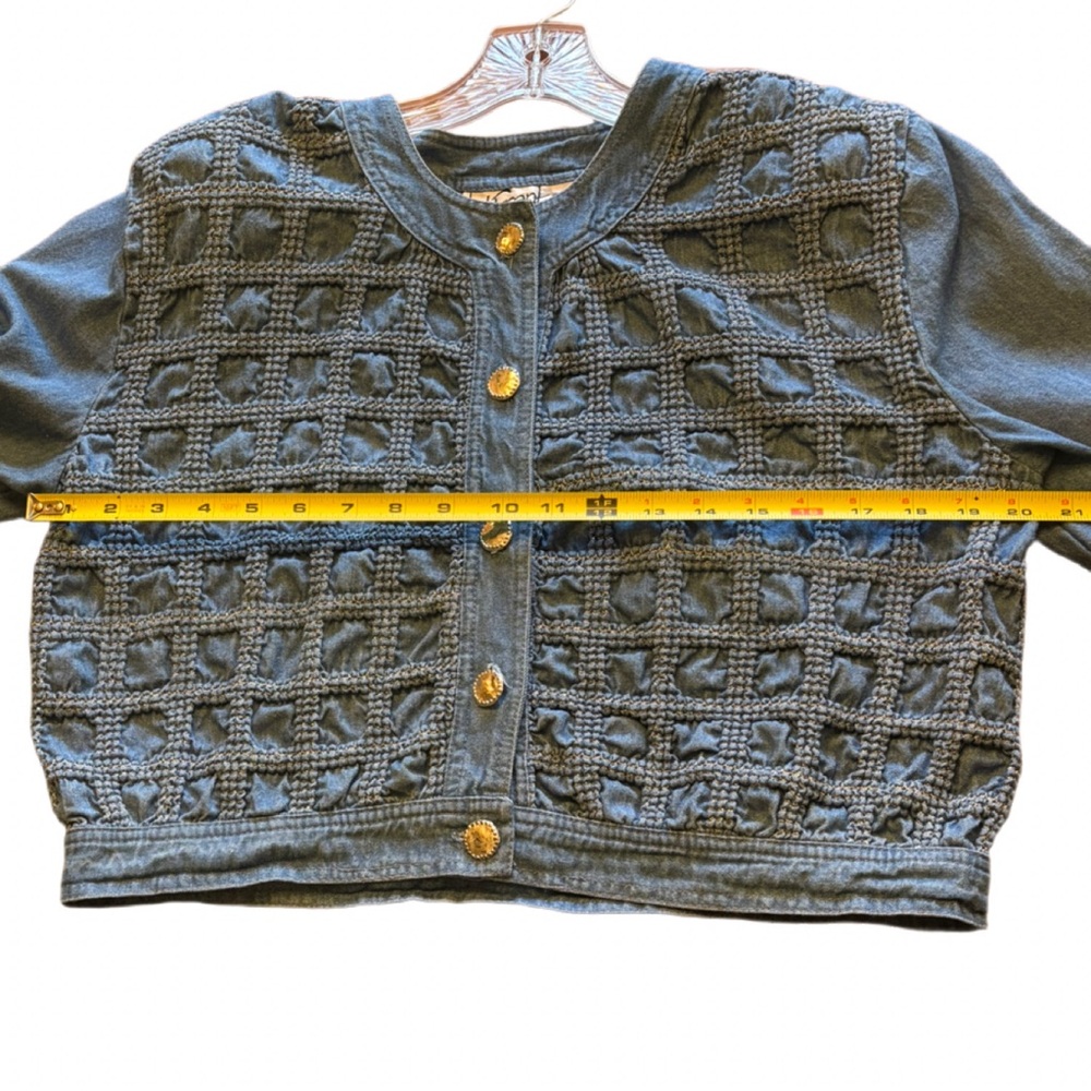 Vintage d.Frank Cropped Denim Jacket size 8 - Picture 8 of 13